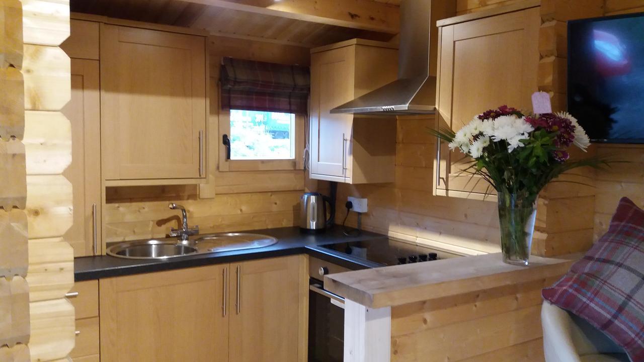 Lochinvar - Highland Log Cabin With Private Hot Tub Airdrie Exteriér fotografie